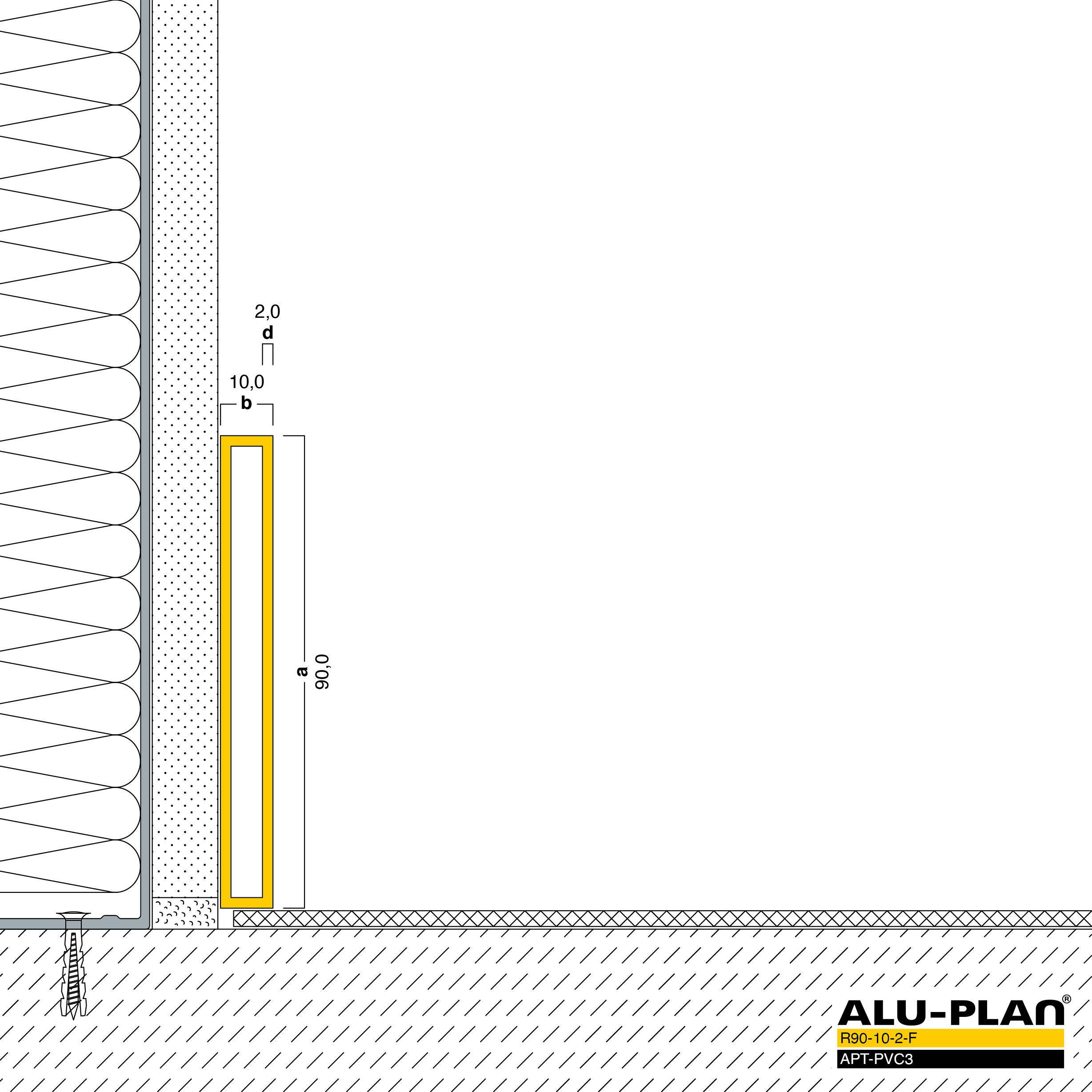 ALU-PLAN® Installation :: R90-10-2-F-APT-PVC3
