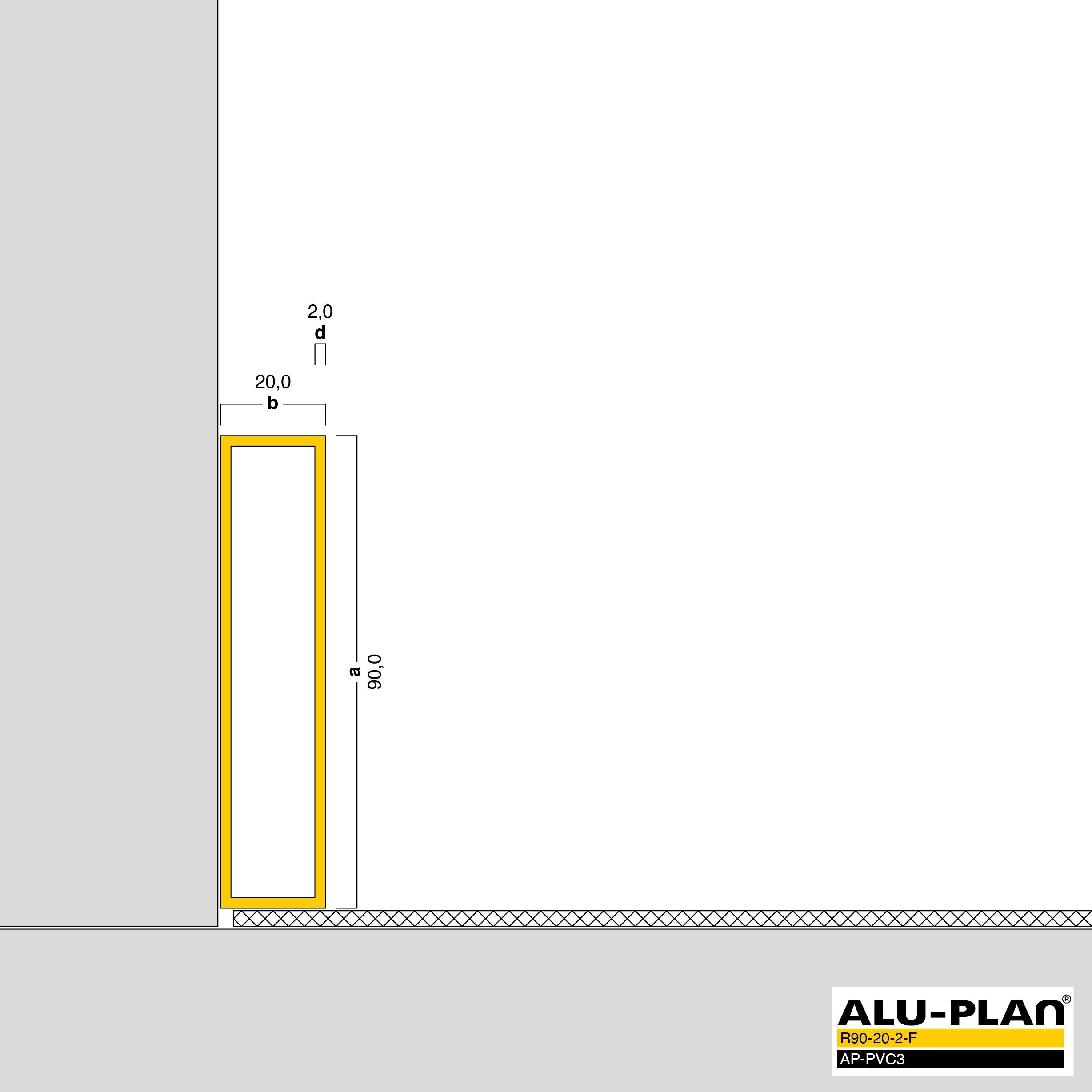 ALU-PLAN® Installation :: R90-20-2-F-AP-PVC3