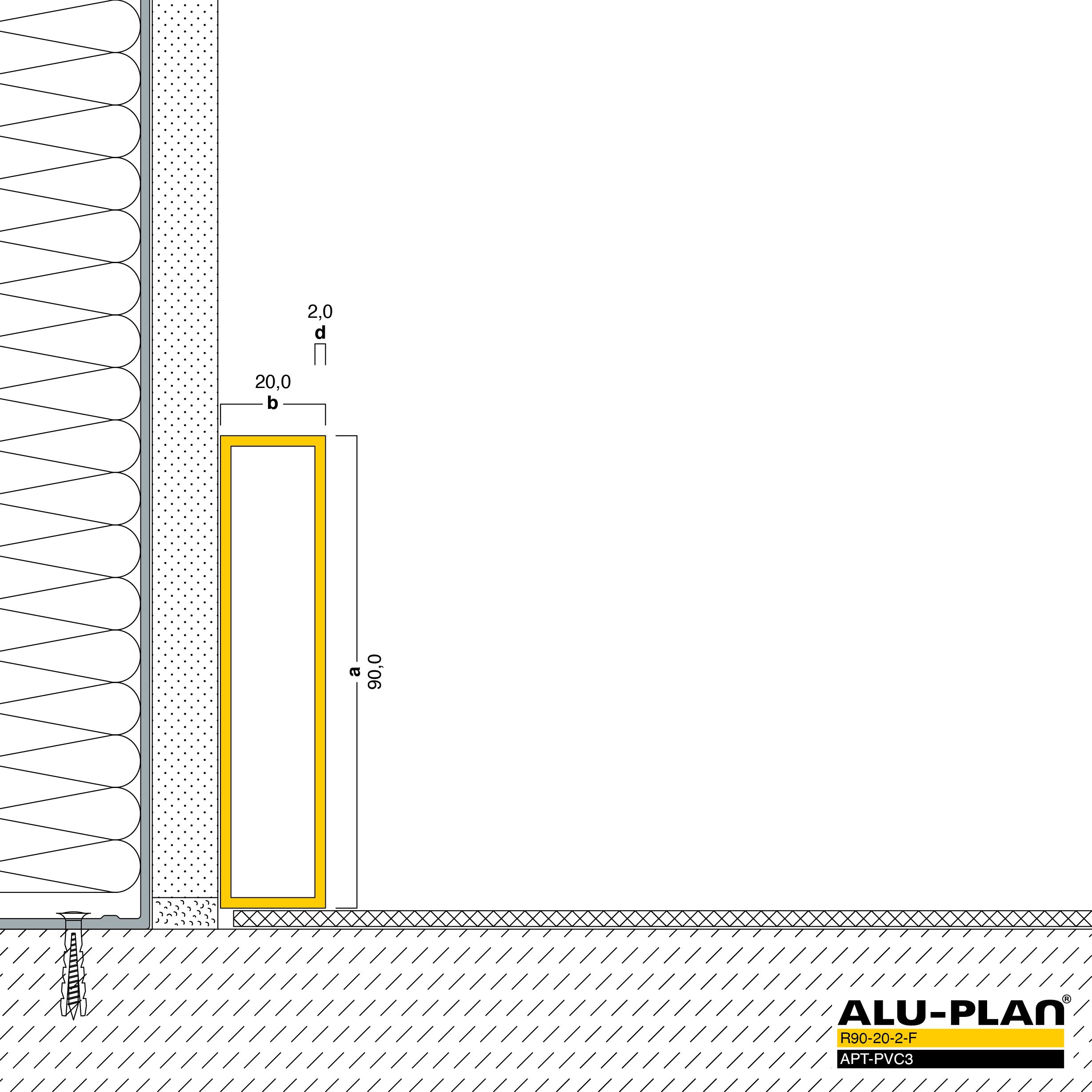 ALU-PLAN® Installation :: R90-20-2-F-APT-PVC3