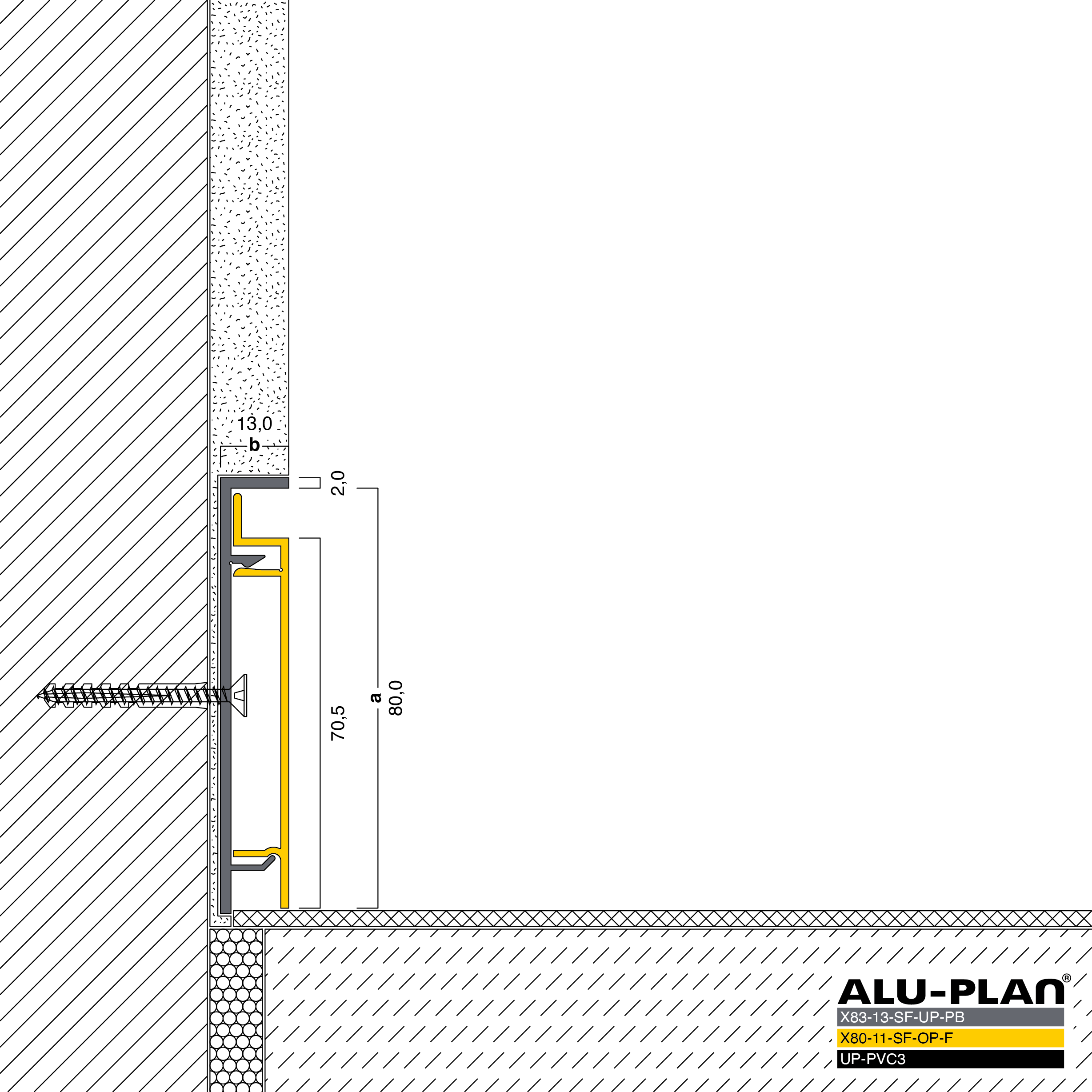 ALU-PLAN® Installation :: KK-X83-13-SF-UP-PB-X80-11-SF-OP-F-UP-PVC3