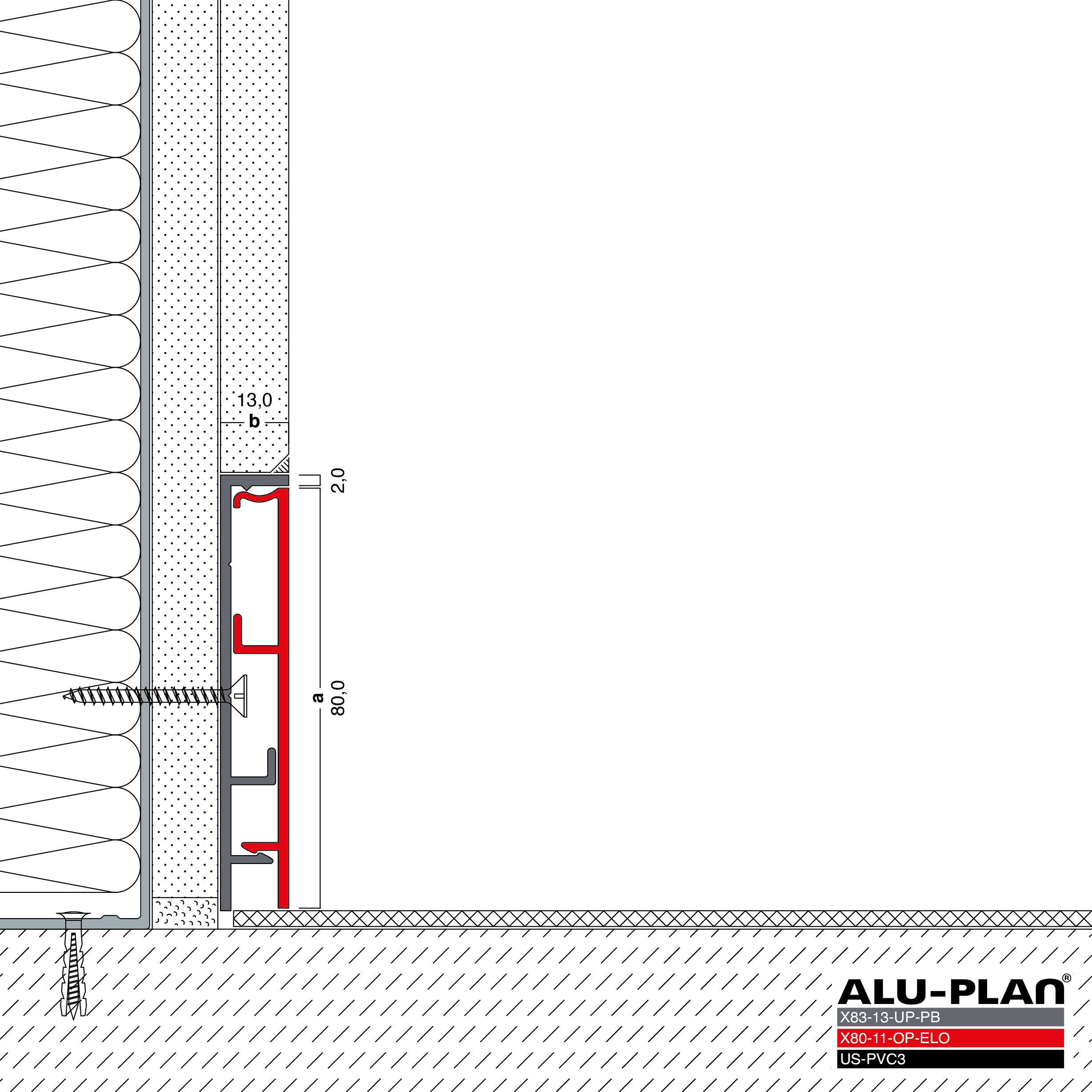 ALU-PLAN® Installation :: KK-X83-13-UP-PB-X80-11-OP-ELO-US-PVC3