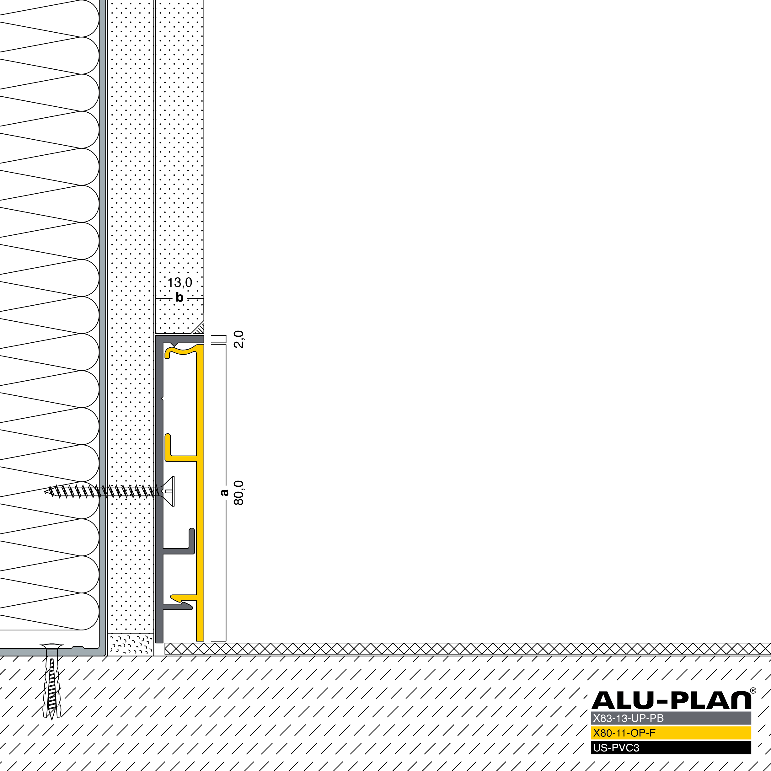 ALU-PLAN® Installation :: X83-13-UP-PB-X80-11-OP-F-US-PVC3