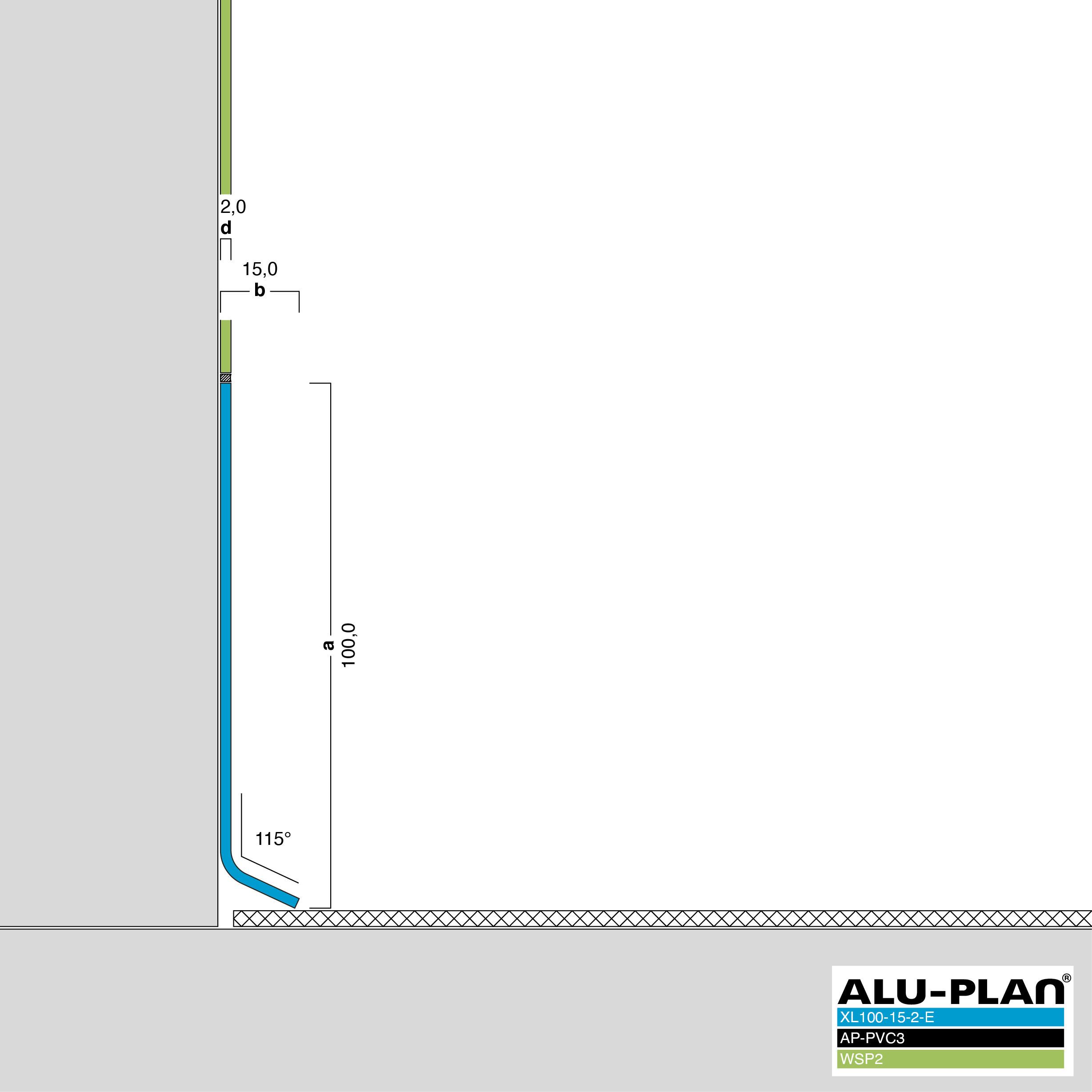 ALU-PLAN® Installation :: XL100-15-2-E-AP-PVC3-WSP2