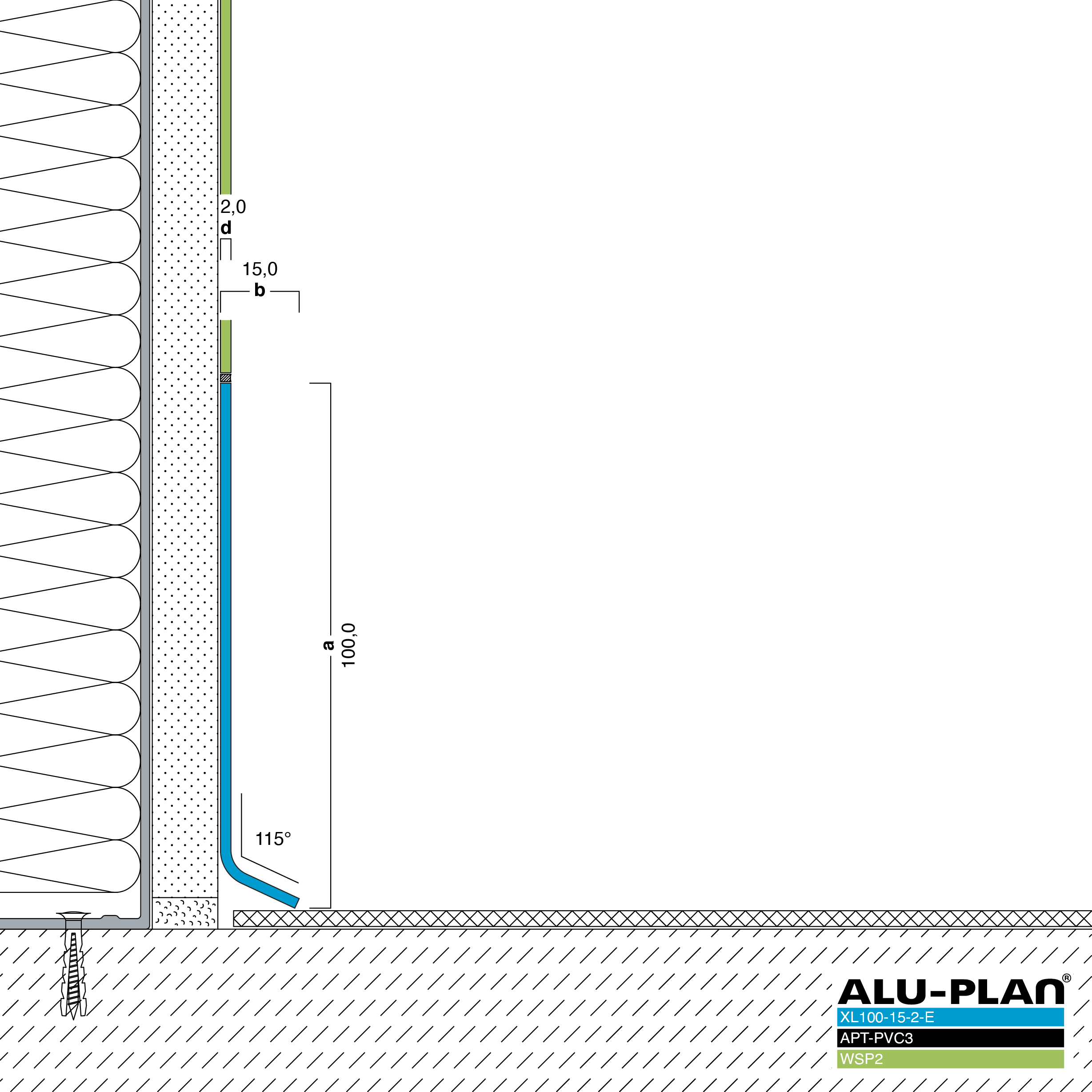 ALU-PLAN® Installation :: XL100-15-2-E-APT-PVC3-WSP2