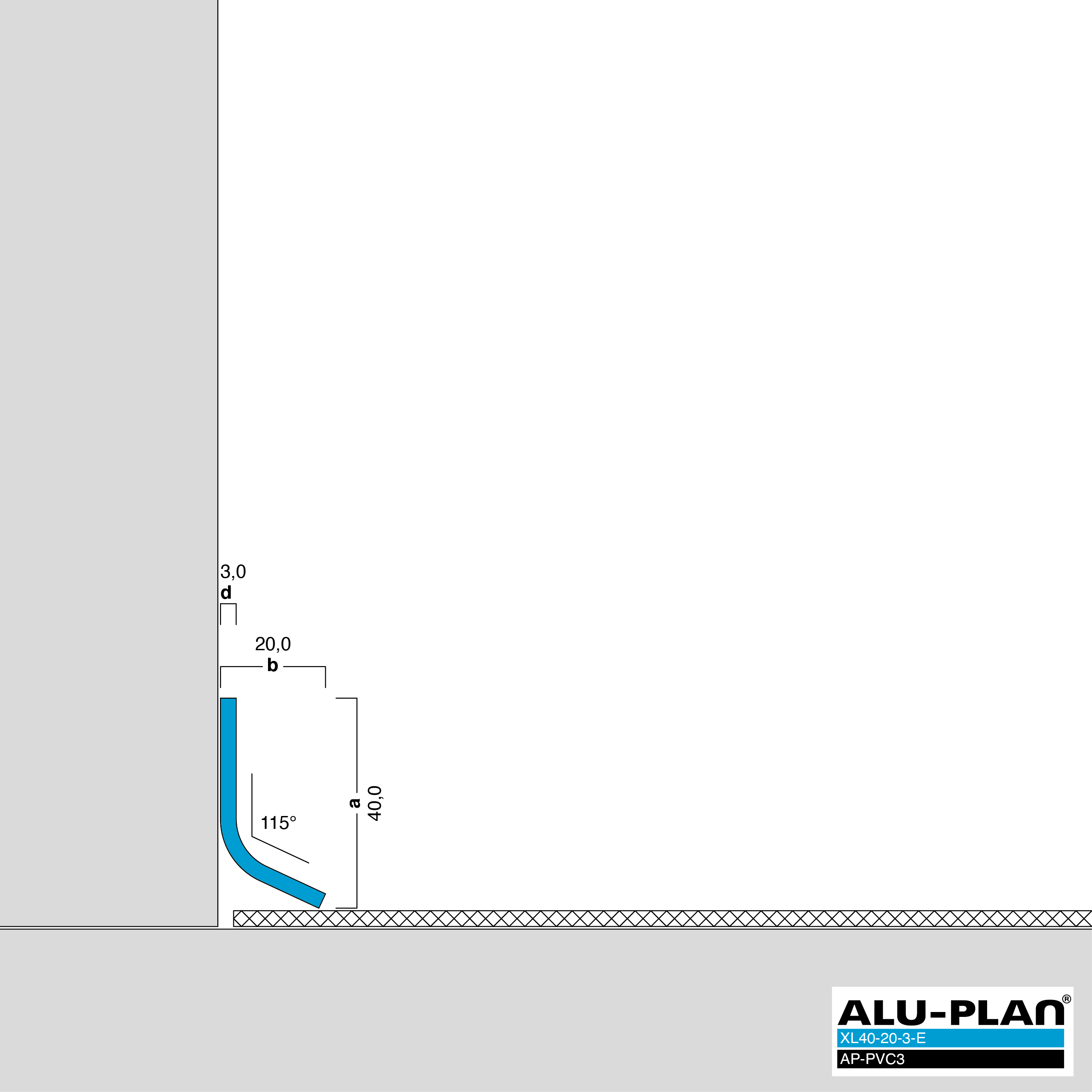 ALU-PLAN® Installation :: XL40-20-3-E-AP-PVC3