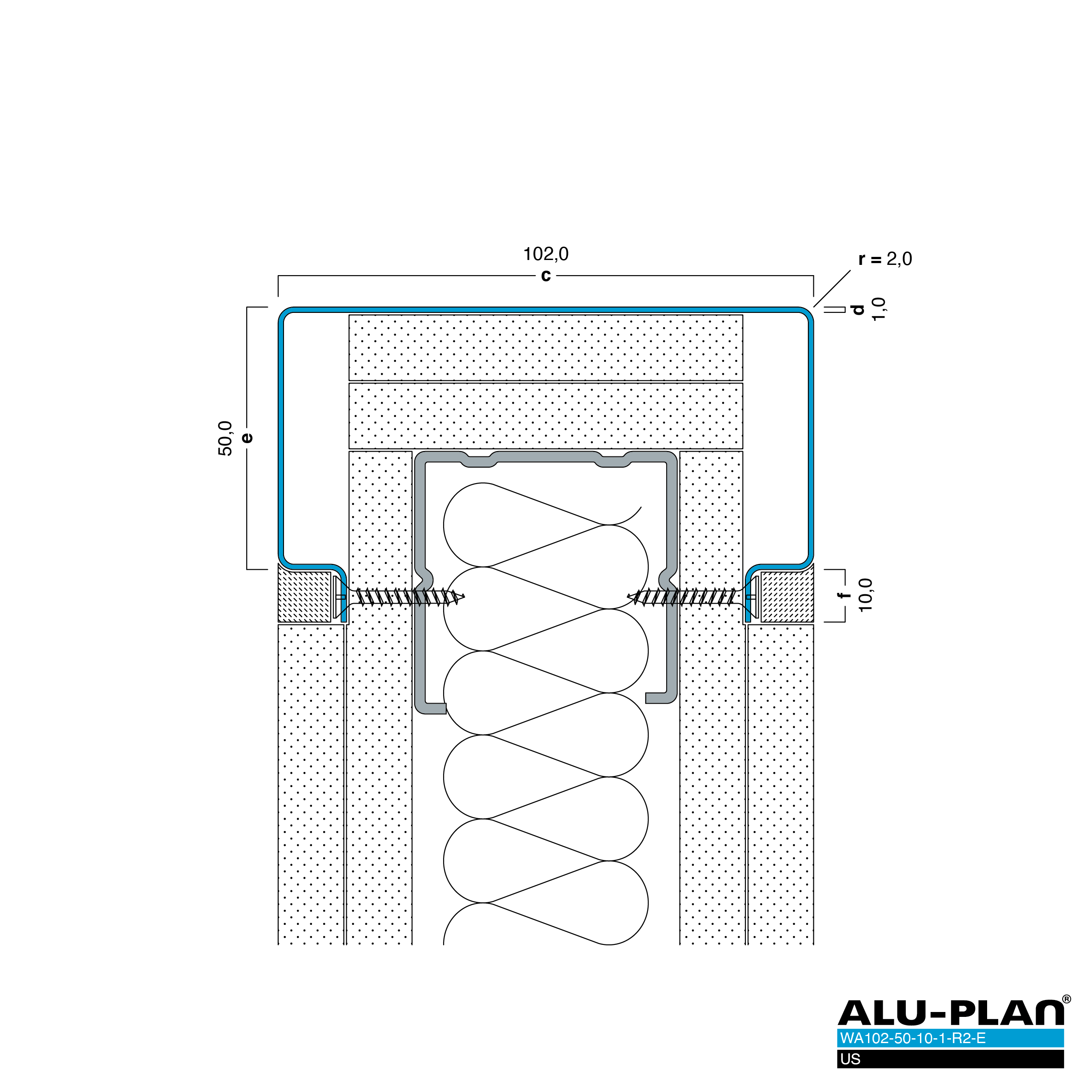 ALU-PLAN® Installation :: WA102-50-10-1-R2-E-US