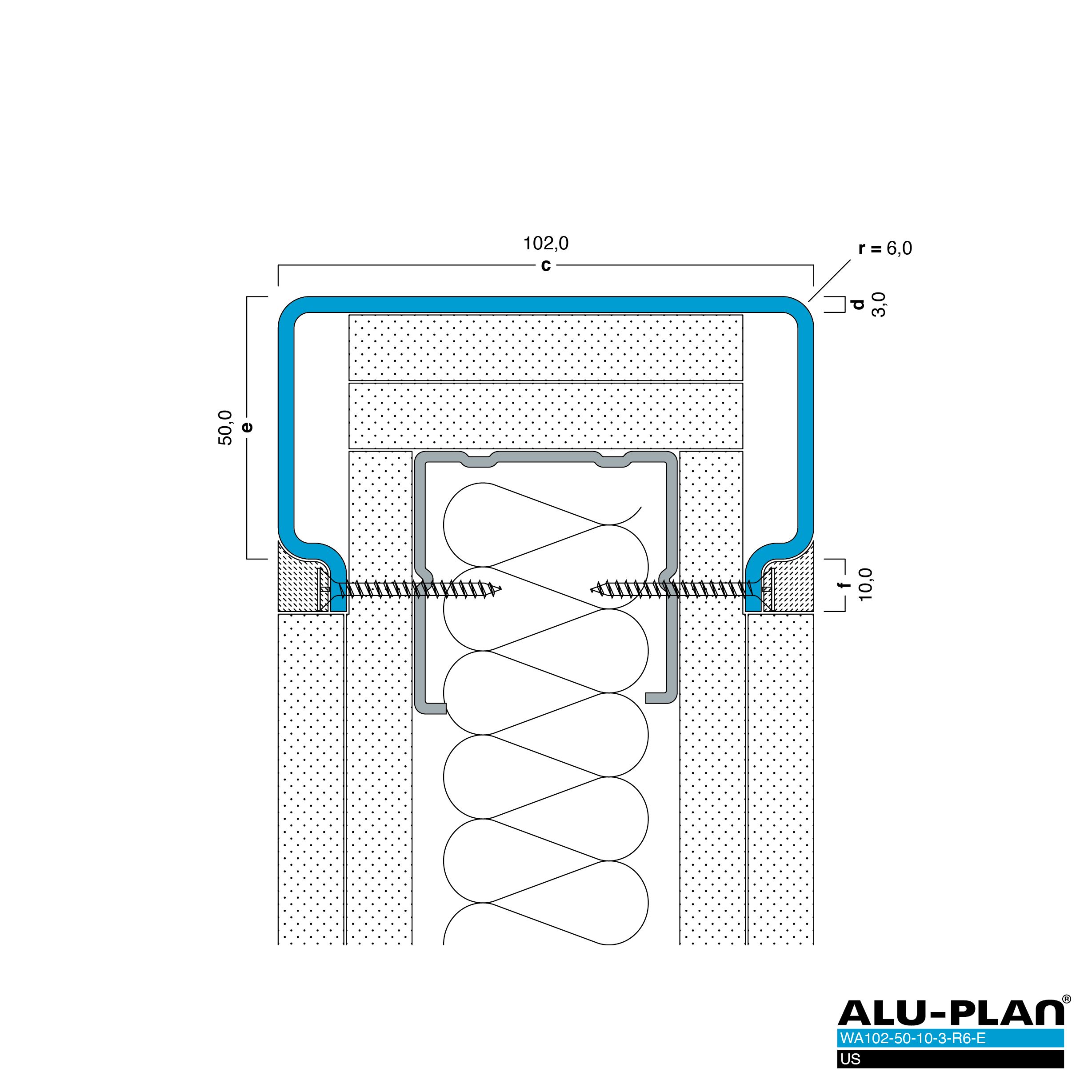 ALU-PLAN® Installation :: WA102-50-10-3-R6-E-US